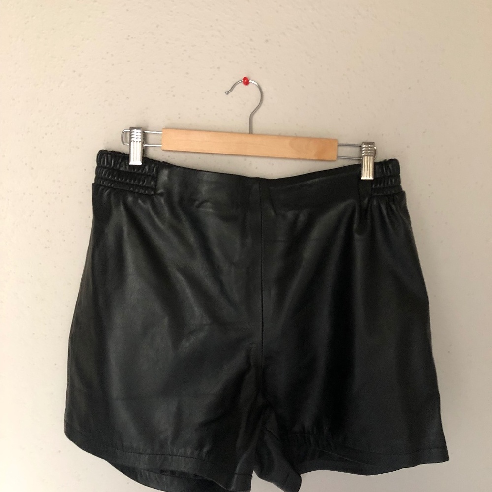 Black Leather Shorts